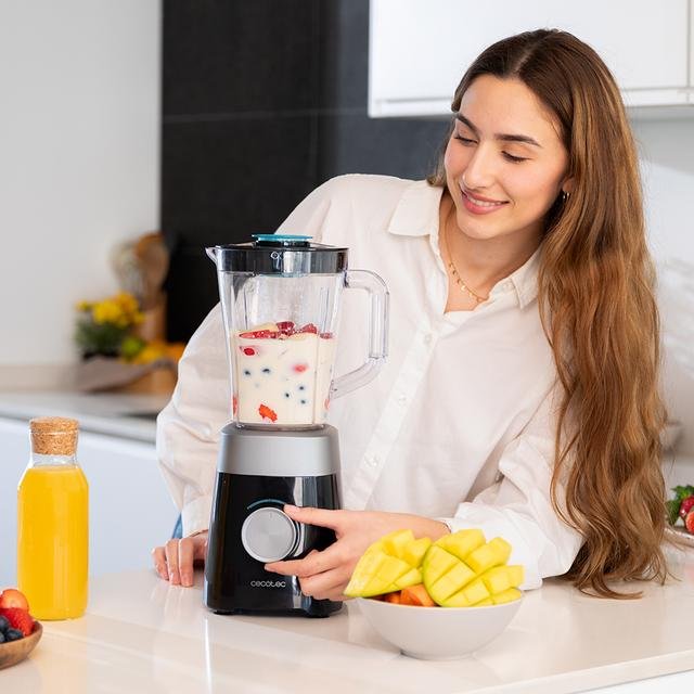 EAN 8435484039154 - Cecotec Power Black Titanium 1300 MAX 1,5 L Batidora de vaso 1300 W Negro, Gris imagen 4
