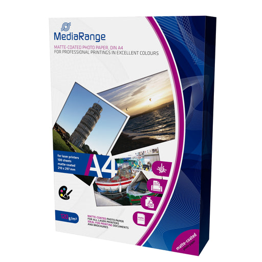 EAN 4260057129284 - MediaRange MRINK106 papel fotográfico A4 Blanco Mate imagen 1