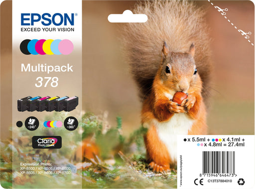 EAN 8715946646473 - Epson Squirrel C13T37884010 cartucho de tinta 1 pieza(s) Original Rendimiento estándar Negro, Cian, Cian  imagen 1