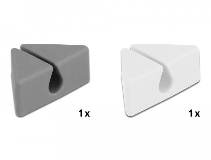 EAN 4043619183289 - DeLOCK 18328 organizador de cables Soporte para cables Gris, Blanco 2 pieza(s) imagen 1