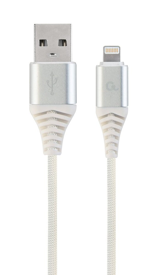 EAN 8716309106030 - Gembird CC-USB2B-AMLM-1M-BW2 cable de conector Lightning Plata, Blanco imagen 1