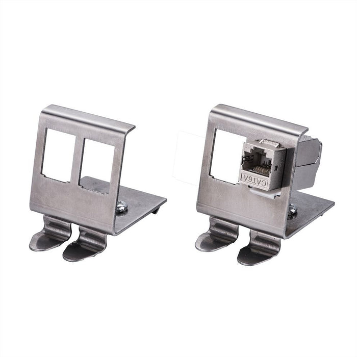 EAN 7630049613195 - ROLINE 21.13.1308 cambiador de género para cable 2x Keystones Plata imagen 1