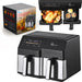 EAN 5906168638671 - Extralink HOME AIR FRYER 10L (6L+4L) EU SJ-1000 2500W freidora Doble Freidora de aire caliente Negro imagen 1