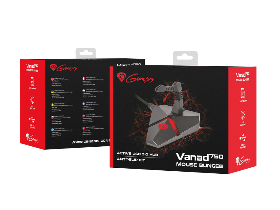 EAN 5901969405347 - GENESIS Vanad 750 USB 3.2 Gen 1 (3.1 Gen 1) Type-A 5000 Mbit/s Negro, Rojo imagen 9