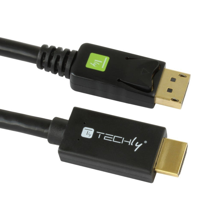 EAN 8054529020829 - Techly ICOC DSP-H12-020 adaptador de cable de vídeo 2 m DisplayPort HDMI Negro imagen 4