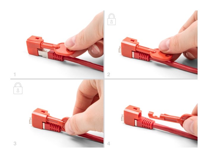 EAN 4043619209293 - DeLOCK 20929 bloqueador de puerto Bloqueador de puerto + clave RJ-45 Rojo Plástico 11 pieza(s) imagen 4