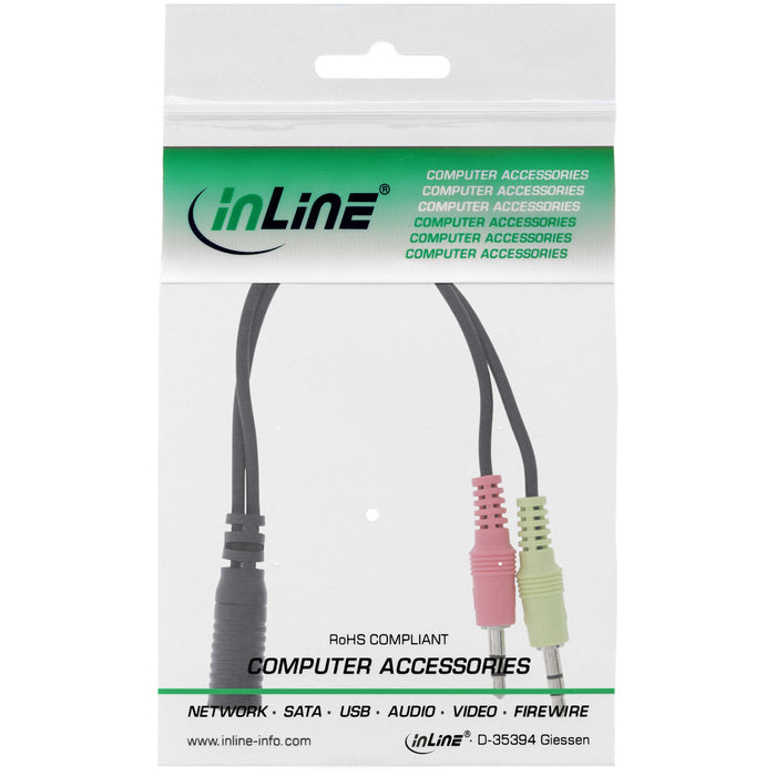 EAN 4043718250110 - InLine 99312A cable de audio 0,15 m 3,5mm 2 x 3.5mm Negro imagen 2