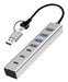 EAN 4052792076271 - LogiLink UA0442 hub de interfaz USB 3.2 Gen 1 (3.1 Gen 1) Type-A + Type-C 5000 Mbit/s Gris imagen 1