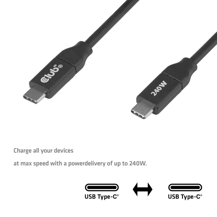 EAN 8719214473860 - CLUB3D CAC-2506 cable USB USB C 3 x USB C 0 Gbit/s Negro imagen 4