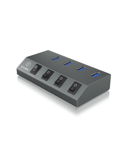 EAN 4250078164883 - ICY BOX IB-HUB1405 USB 3.2 Gen 1 (3.1 Gen 1) Type-B 5000 Mbit/s Antracita imagen 2