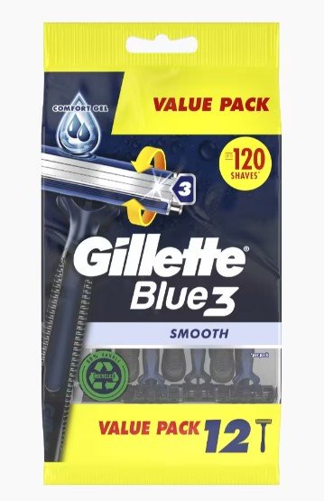 EAN 7702018541775 - Gillette Blue3 Smooth 7702018541775 maquinilla de afeitar para hombres Negro, Azul imagen 1