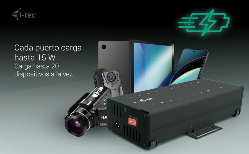 EAN 8595611706332 - i-tec CACHRGHUB20CUK cargador de dispositivo móvil Universal Negro Corriente alterna Carga rápida Interio imagen 3