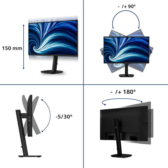 EAN 8721038008708 - Philips 3000 series 27B2U3301/00 pantalla para PC 68,6 cm (27") 1920 x 1080 Pixeles Full HD LCD Negro imagen 3