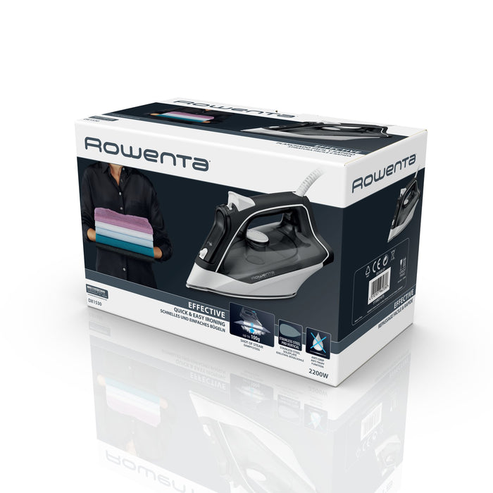 EAN 4210101962336 - Rowenta DX1530 Plancha vapor-seco Suela de acero inoxidable 2200 W Negro imagen 10