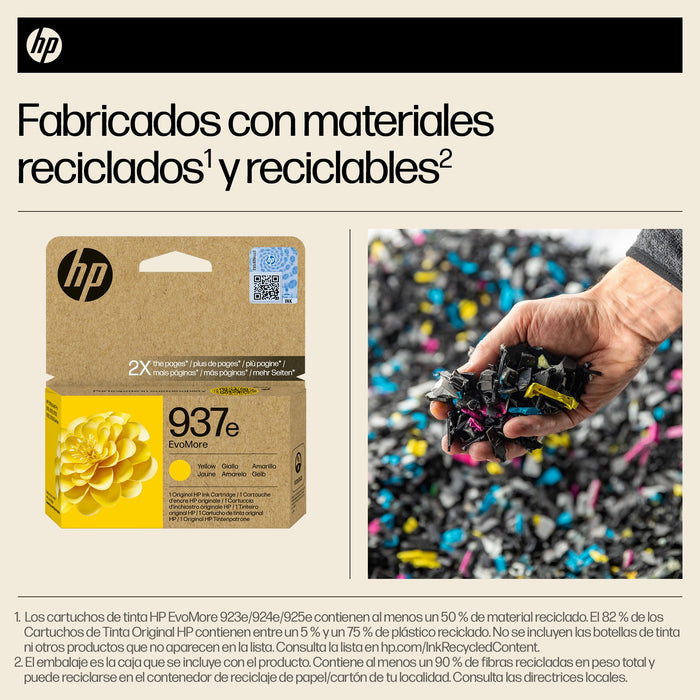 EAN 0199764688149 - HP 937e EvoMore Yellow Original Ink Cartridge cartucho de tinta 1 pieza(s) Alto rendimiento (XL) Amarillo imagen 3