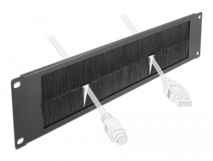 EAN 4043619664825 - DeLOCK 66482 accesorio de bastidor Panel pasacables con cepillo imagen 3