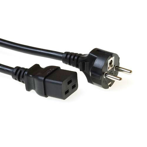 EAN 8716065113860 - ACT 230V connection cable schuko male - C19 Negro 3 m imagen 1