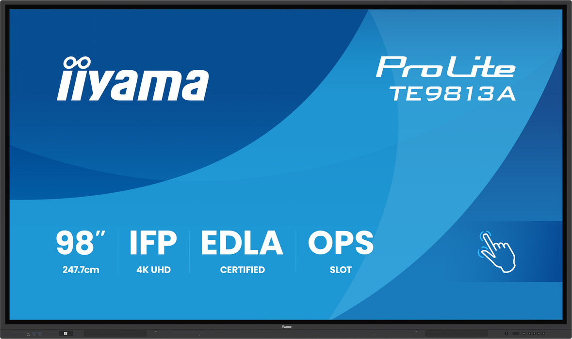 EAN 4948570125760 - iiyama TE9813A-B2AG pantalla de señalización Panel plano interactivo 2,48 m (97.5") Wifi 500 cd / m² 4K U imagen 4