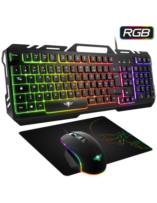 EAN 3700104445741 - Spirit of Gamer PRO MK5 teclado Ratón incluido Juego USB AZERTY Francés Negro imagen 2