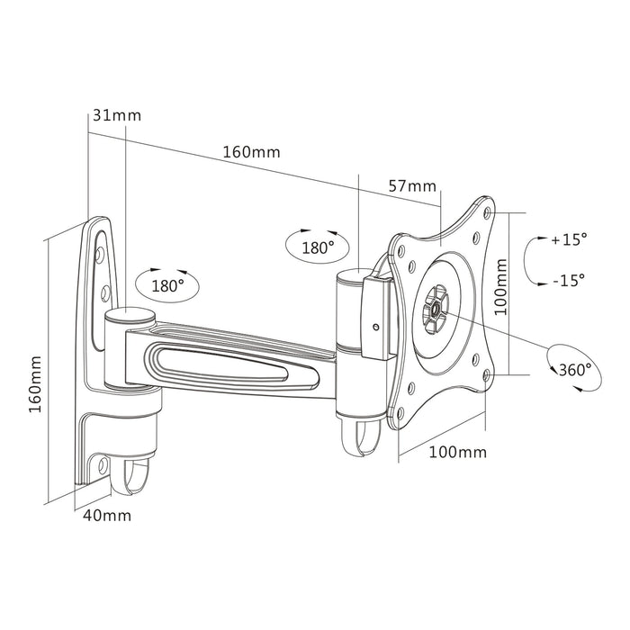 EAN 4043718299904 - InLine 23106D soporte para TV 33 cm (13") Negro imagen 3