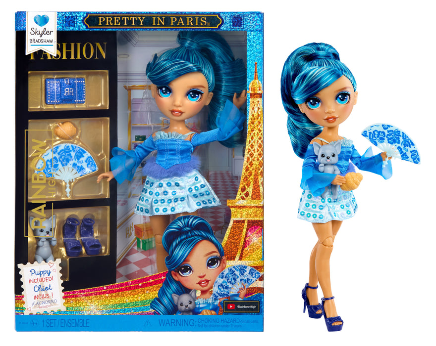 EAN 0035051248866 - Rainbow High Pretty in Paris Fashion - Skyler Bradshaw (Blue) imagen 1