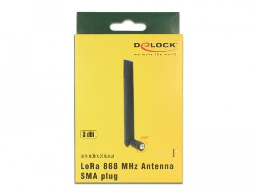 EAN 4043619897698 - DeLOCK LoRa antena para red Antena omnidireccional SMA 3 dBi imagen 1