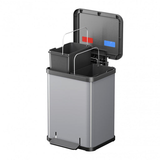 EAN 4007126016126 - Hailo Öko duo Plus M 18 L Rectangular Acero Plata imagen 2