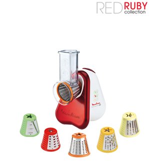 EAN 3045380010826 - Moulinex DJ756G cortador de verduras en espiral o rallador eléctrico Rojo, Blanco imagen 2