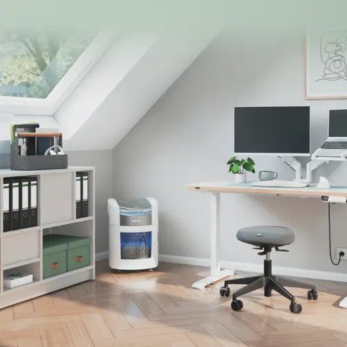 EAN 4002432143153 - Leitz IQ OptiMax Autofeed Home Office 150 P4 triturador de papel Corte cruzado 55 dB 22,5 cm Blanco imagen 5
