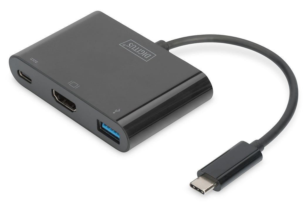 EAN 4016032447498 - Digitus DA-70855 base para portátil y replicador de puertos USB 3.2 Gen 1 (3.1 Gen 1) Type-C Negro imagen 1