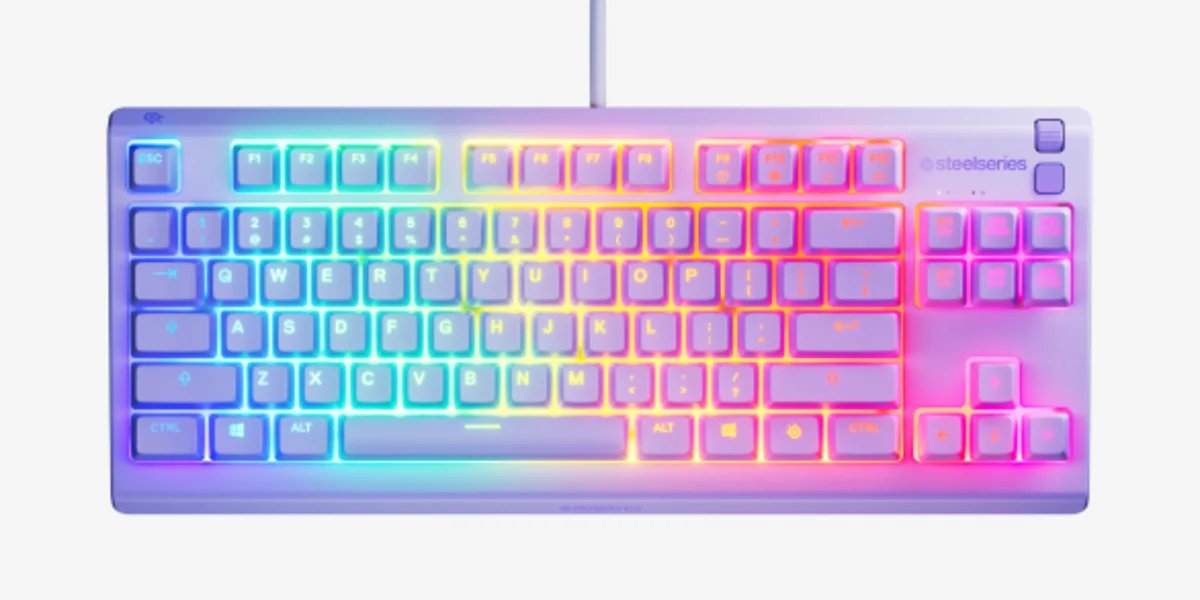 EAN 5707119066075 - Steelseries Apex 3 TKL - US teclado Juego USB Inglés de EE. UU. Lavanda imagen 1