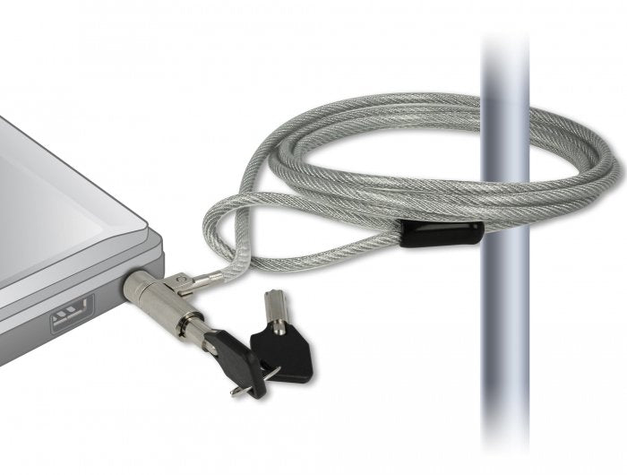 EAN 4043619206537 - Navilock 20653 cable antirrobo Plata 1,8 m imagen 2