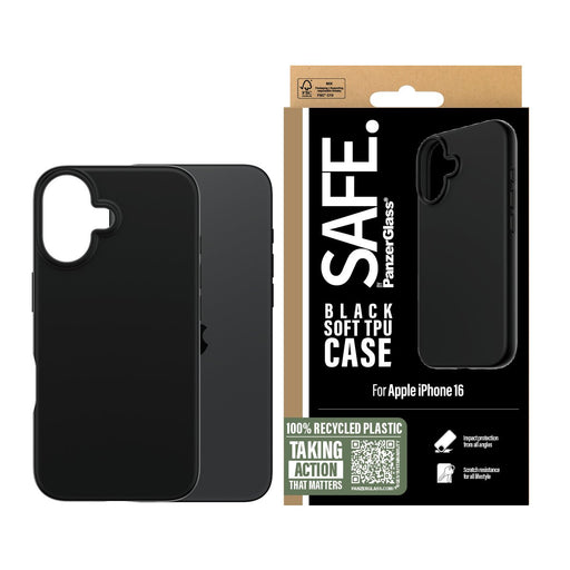 EAN 5715685003349 - PanzerGlass SAFE. by ® TPU Case Black iPhone 16 funda para teléfono móvil Negro imagen 2