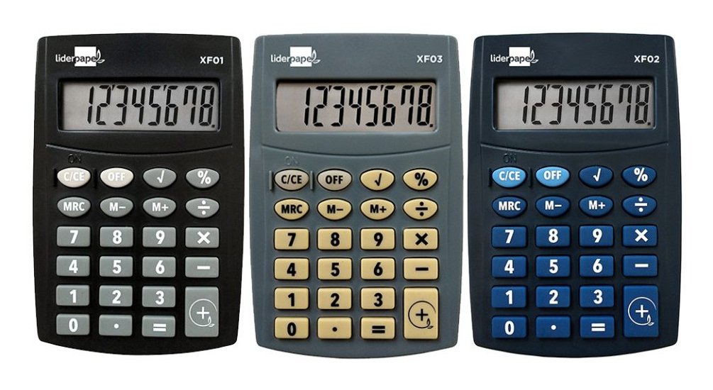 EAN 8423473041011 - Liderpapel XF04 calculadora Bolsillo Calculadora básica imagen 1