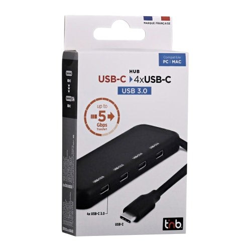 EAN 3303170117699 - T'nB TCHUB4USBC hub de interfaz USB Tipo C 5000 Mbit/s imagen 3