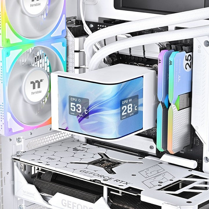 EAN 4711658545527 - Thermaltake MAGCurve 360 Ultra Snow AIO ARGB Fan Placa base Kit de refrigeración líquida 12 cm Blanco 1 p imagen 2
