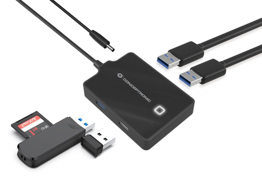EAN 4015867226711 - Conceptronic HUBBIES10B base para portátil y replicador de puertos USB 3.2 Gen 1 (3.1 Gen 1) Type-A Negro imagen 5