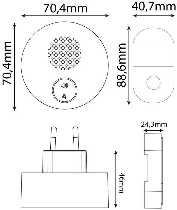EAN 5999097996202 - Entac EDB-AC-44-K kit de timbre Blanco imagen 6