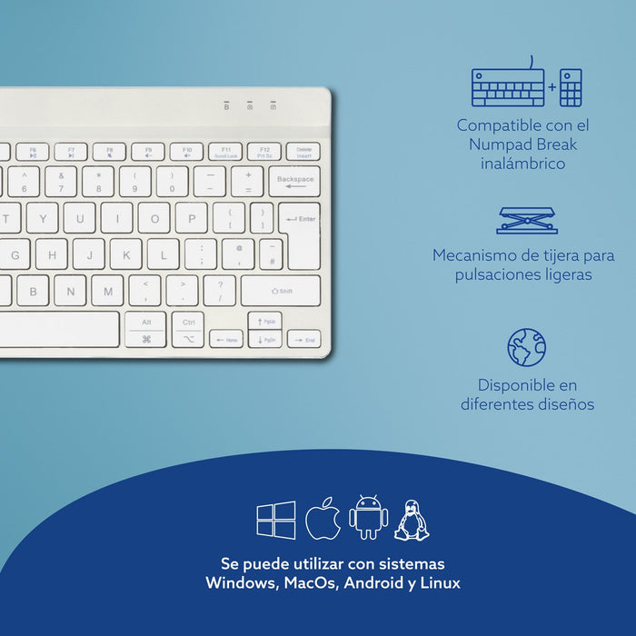 EAN 8719274492108 - R-Go Tools RGOCOUKWLWH teclado Oficina Inglés del Reino Unido imagen 14