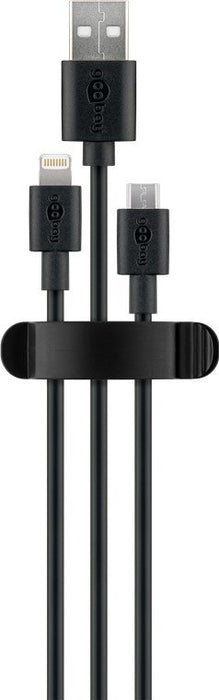 EAN 4040849706844 - Goobay 70684 organizador de cables Escritorio/pared Clip para cable Negro 6 pieza(s) imagen 8