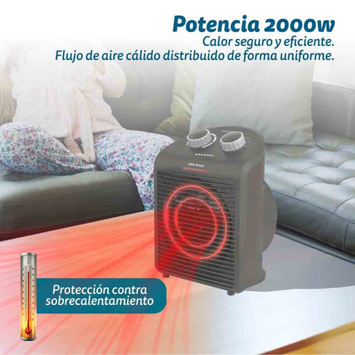 EAN 8426156018591 - Grunkel WB-2000PLUSBL calefactor eléctrico Interior Blanco 2000 W Ventilador eléctrico imagen 2