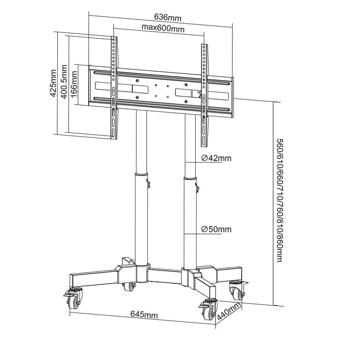EAN 0766623462679 - Manhattan 462679 soporte para TV 177,8 cm (70") Negro imagen 14