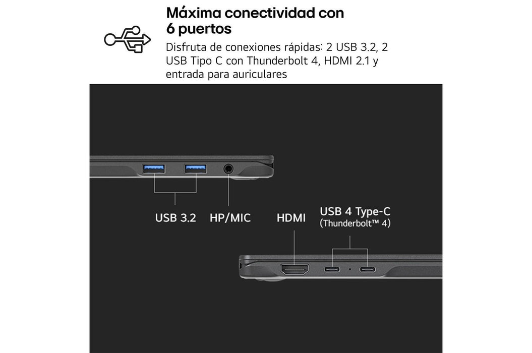 EAN 8806096454886 - LG Gram 16Z90TL-G.AU88B ordenador portatil Intel Core Ultra 7 258V Portátil 40,6 cm (16") WQXGA 32 GB LPD imagen 10