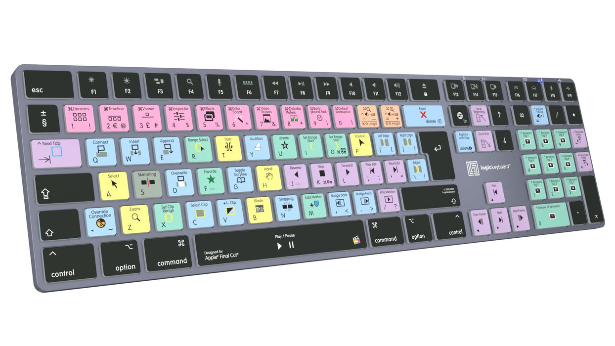 EAN 5707795022389 - Logickeyboard LKB-FCPX10-TM teclado Oficina Bluetooth QWERTY Francés Gris, Titanio imagen 4