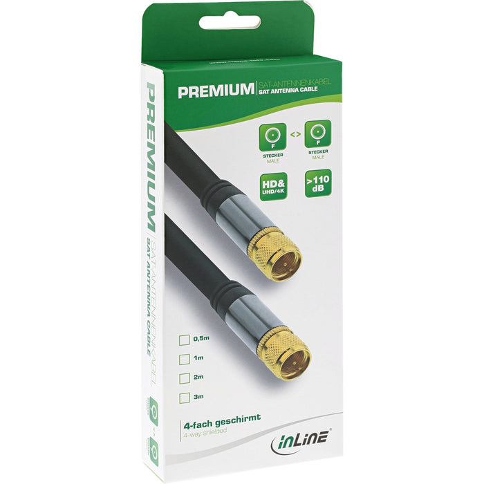 EAN 4043718270552 - InLine 69103P cable coaxial 3 m Tipo F Negro imagen 2