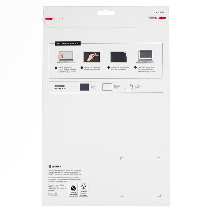 EAN 5715063722244 - eSTUFF GLBW14317216 filtro para monitor 36,6 cm (14.4") Portátil Filtro de privacidad para pantallas sin  imagen 2