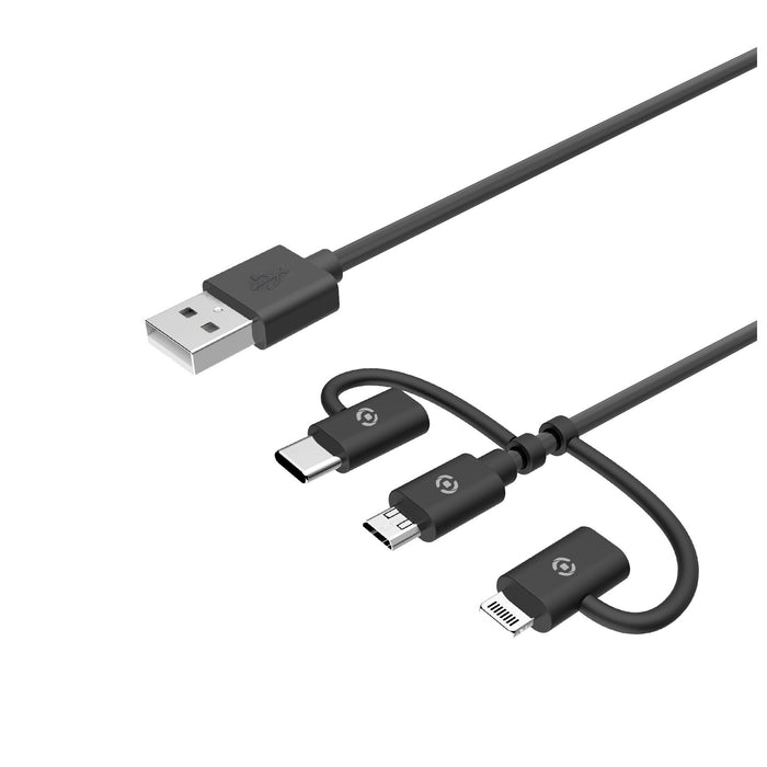 EAN 8021735750895 - Celly USB3IN1BK cable USB USB 2.0 1 m USB A Micro-USB B Negro imagen 2