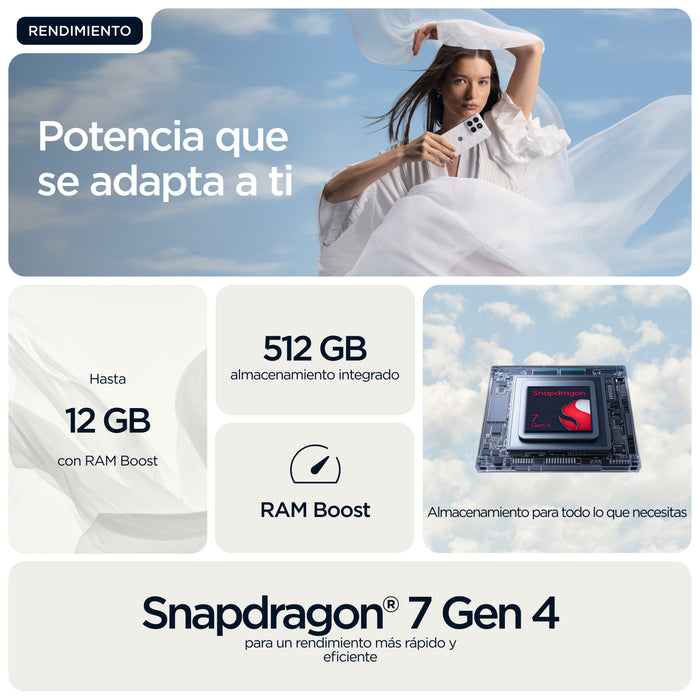 EAN 840493617121 - Motorola edge 70 17 cm (6.7") SIM doble Android 16.0 5G USB Tipo C 12 GB 512 GB 4800 mAh Blanco imagen 11