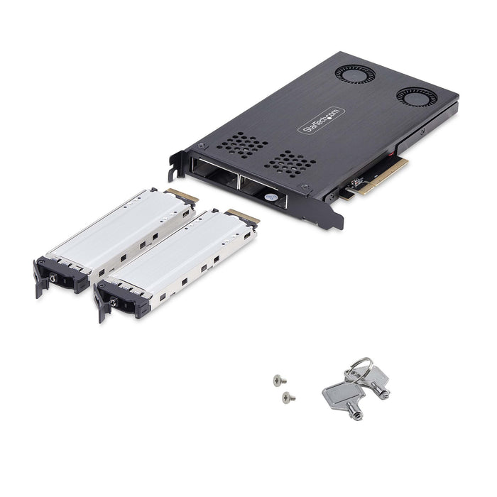 EAN 0065030904650 - StarTech.com 2M2-REMOVABLE-PCIE panel bahía disco duro Placa de bus común o backplane Negro imagen 9