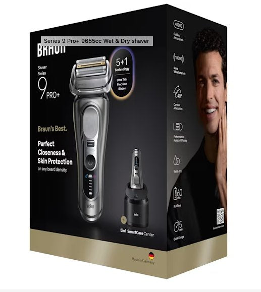 EAN 8700216554374 - Braun Series 9 Pro+ 9655cc Máquina de afeitar de láminas Recortadora Gris imagen 3